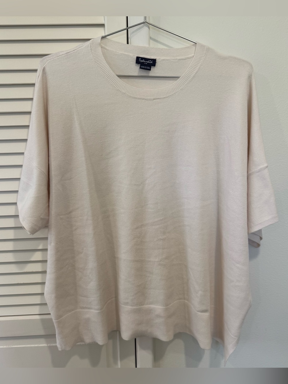 Splendid Women’s Cream Short-Sleeve Knit Tee